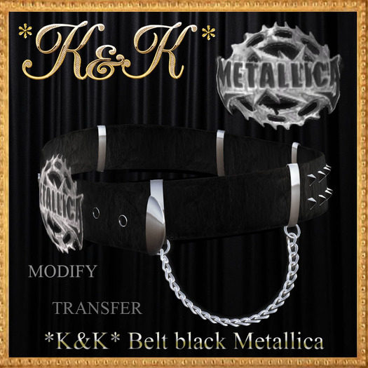 *K&K* Belt black Metallica