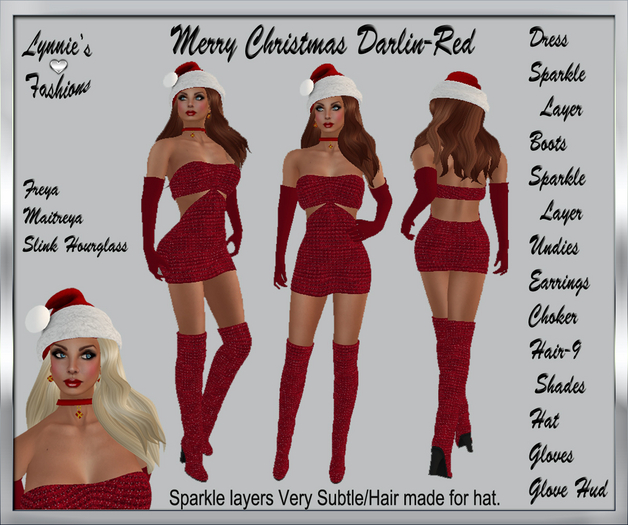 MERRY CHRISTMAS DARLIN 1 IN RED UNPACK