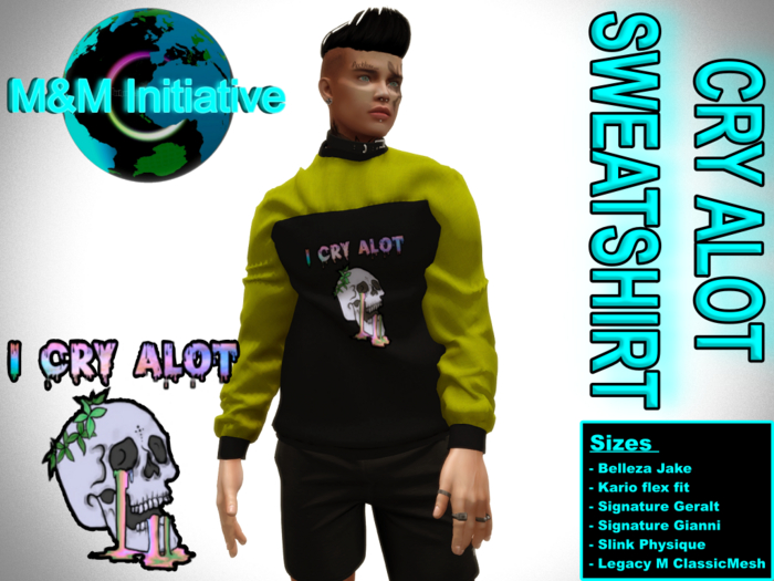 M&M Initiative - Delivery Hud - Cry Alot Sweatshirt M - Yellow