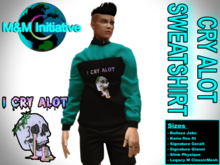 M&M Initiative - Delivery Hud - Cry Alot Sweatshirt M - Turq.