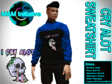 M&M Initiative - Delivery Hud - Cry Alot Sweatshirt M - Blue