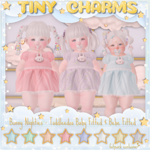{.Tiny.Charms} Bunny Nightie - White {Box}