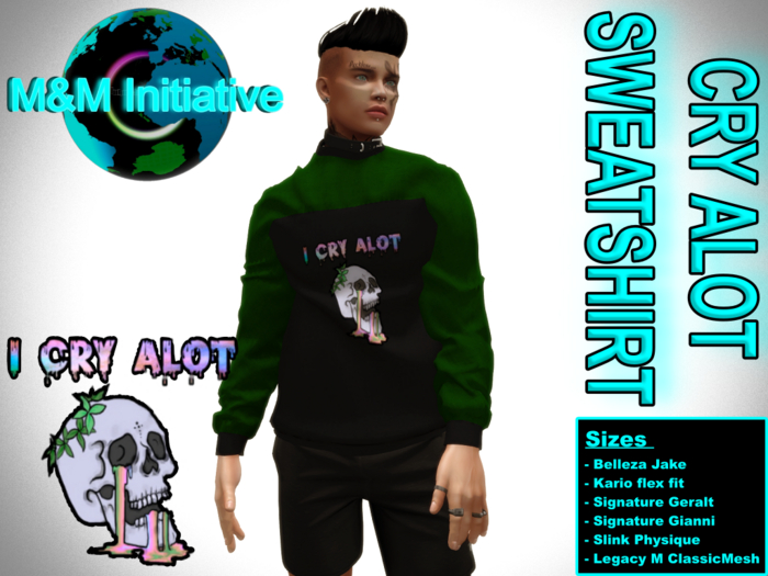 M&M Initiative - Delivery Hud - Cry Alot Sweatshirt M - Green