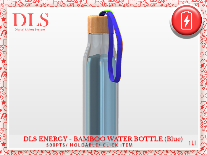 DLS Energy 2.0 - Bamboo Water Bottle (Blue)