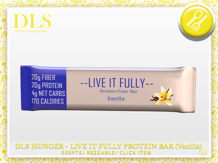 DLS Hunger 2.0 - Live It Fully Protein Bar (Vanilla)