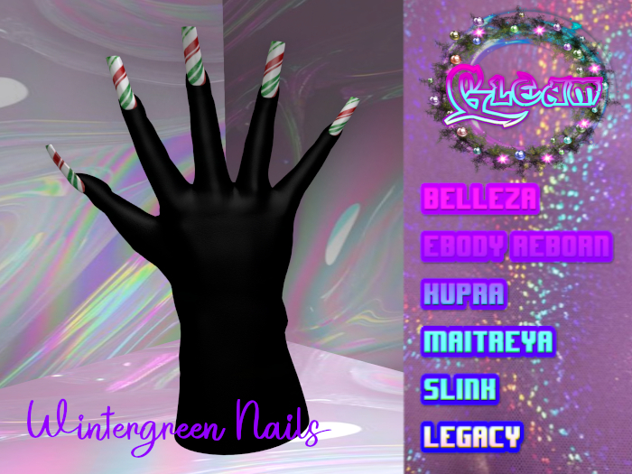 GLEAM: Wintergreen Nails - Square