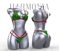 Green Candy Christmas Bikini Maitreya Legacy Perky Reborn