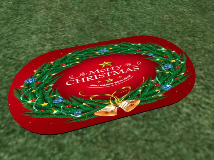 TM Oval Merry Christmas & New Year Rug