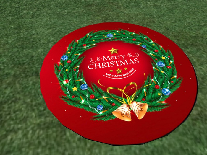 TM Round Christmas & New Year Rug