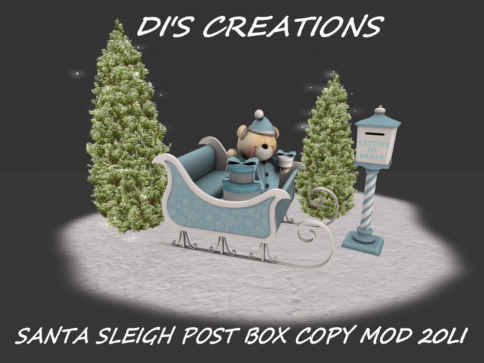 SANTA SLEIGH POST BOX