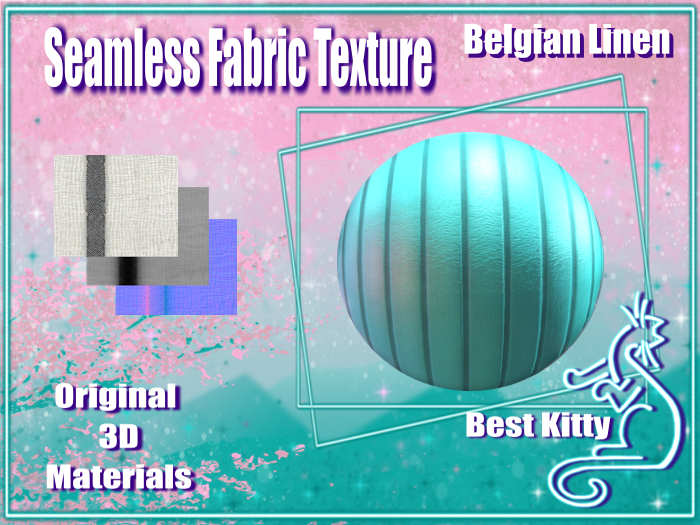 Best Kitty Seamless 3D Textures and Materials: Beigian Linen Fabric