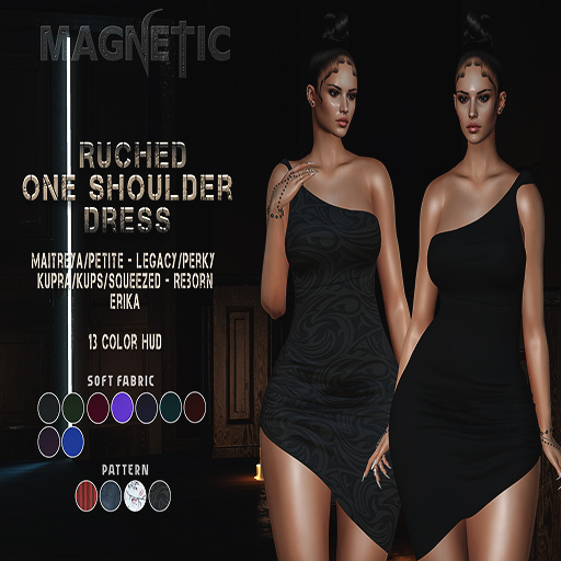 Magnetic - Ruched One - Shoulder Dress (ADD ME)