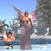 *promo DAVARTS DESIGN - GOWN WINGS LACE PEARL PINK / MAITREYA