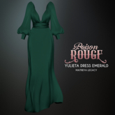 POISON ROUGE Yulieta Dress Emerald