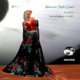 *Promo DAVARTS DESIGN - MEXICAN STYLE GOWN RED- MAITREYA
