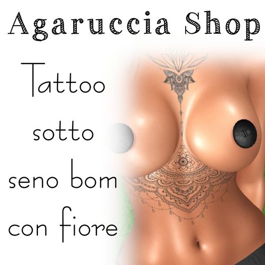 TATTOO SOTTO SENO BOM CON FIORE 