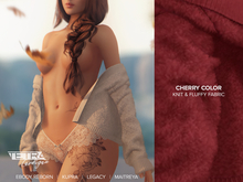 TETRA - Off-shoulder cardigan (Cherry)