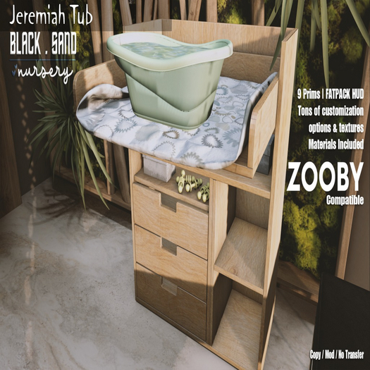 Black . Sand  ▶Nursery Jeremiah Tub◀