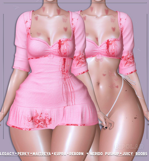 Bipolar - Rian Dress - Pink Blood