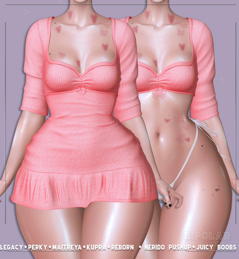 Bipolar - Rian Dress - Peach