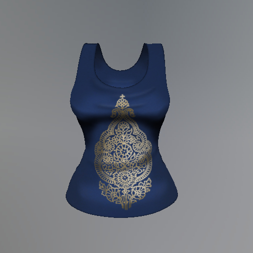 Blue India Slink Tank Top
