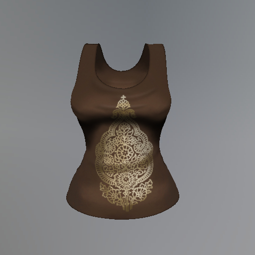 Brown India Slink Tank Top