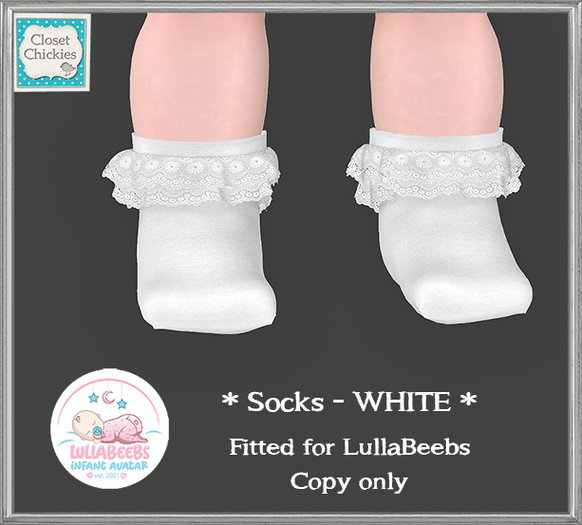 *CC* Socks WHITE {LullaBeebs} (add)