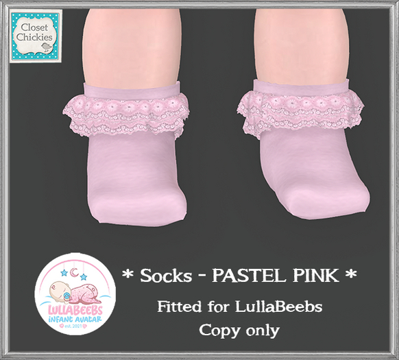 *CC* Socks PASTEL PINK{LullaBeebs} (add)