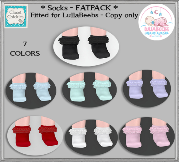 *CC* Socks FATPACK {LullaBeebs} (add)