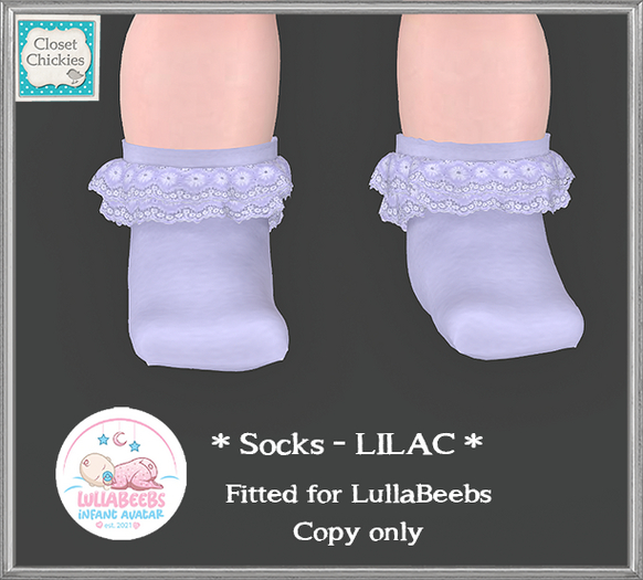 *CC* Socks LILAC {LullaBeebs} (add)