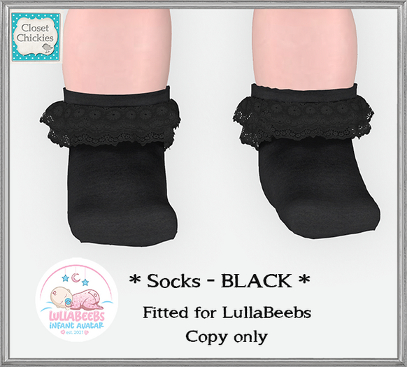 *CC* Socks BLACK {LullaBeebs} (add)