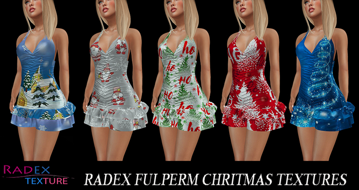  RADEX FulPerm  Chritmas Textur.es Candy Ruffles Dress TyMesh