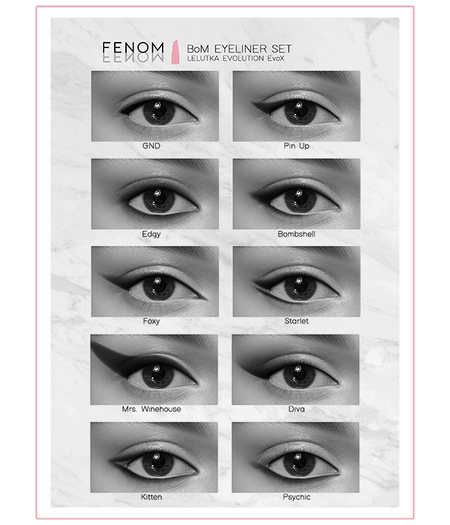 Fenom. BoM EYELINER SET [Lelutka Evo X] Demo