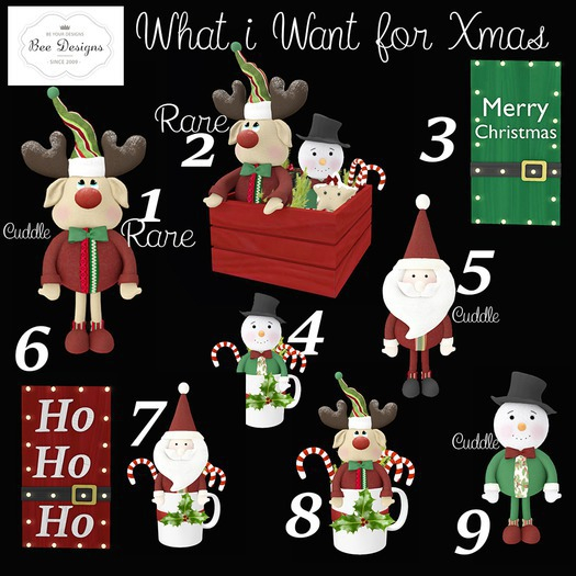 Bee designs What I Want For Xmas gacha 2 RARE