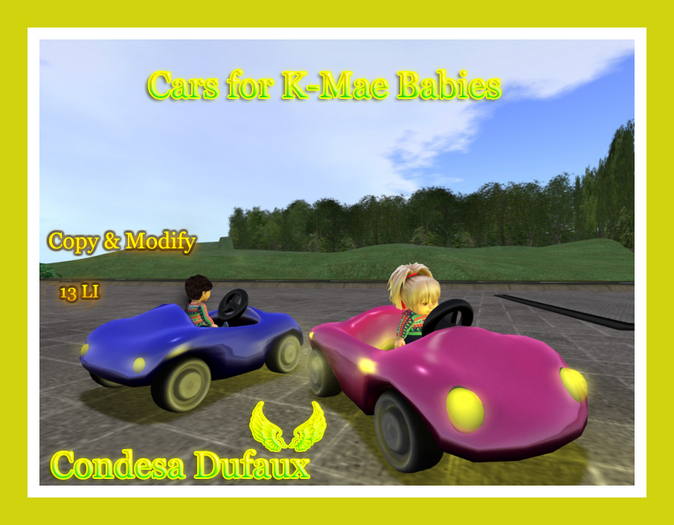 Cars for K-Mae Babies