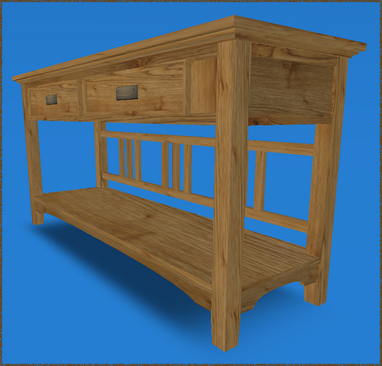 Frog-Console wood 2 drawers