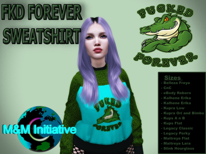 M&M Initiative - Delivery Hud - FKD Forever Sweatshirt - Turq.