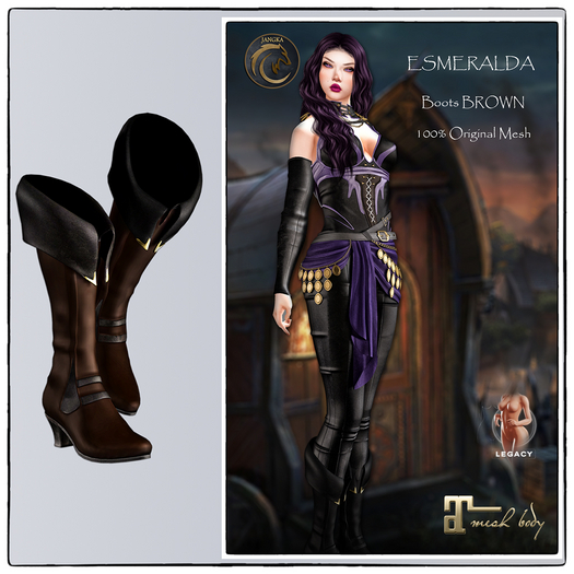 [JANGKA] ESMERALDA Boots BROWN 