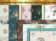 Let's be Christmas Cotton Matching Fabric Textures Seamless