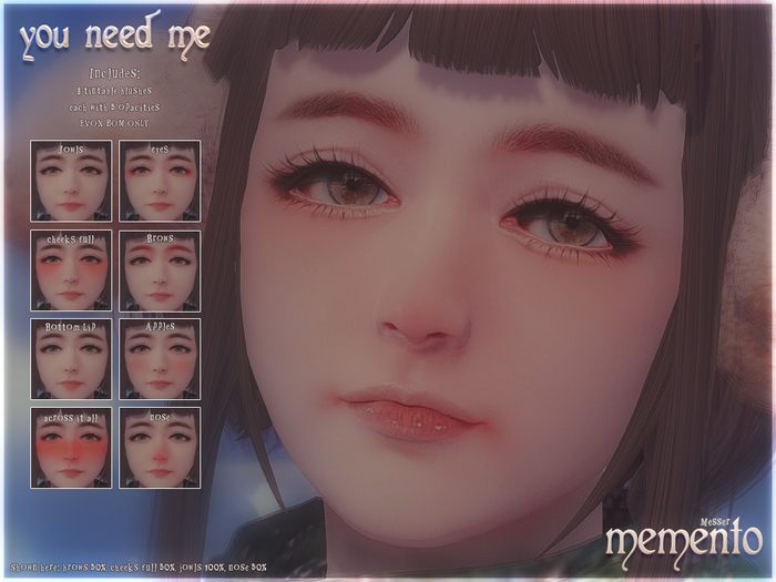 memento. You Need Me :{EvoX}: | Essential Blush : 8 options, mix and match, customize and make yourself unique