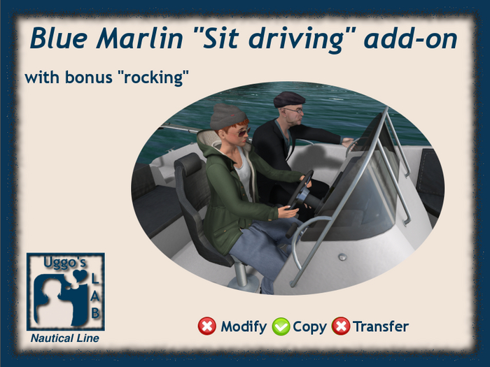 Blue Marlin Sit driving add-on (with bonus rocking)