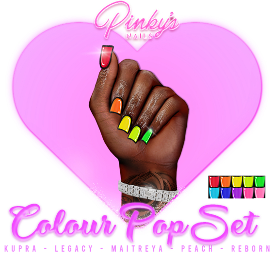 !! Pinky's Nails !! Colour Pop Set ' Shorties