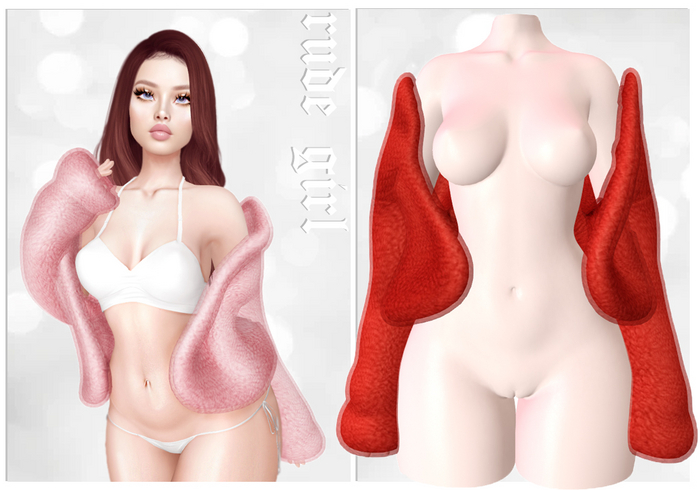 .+ Rude Girl +. Fluffy Fuzzy Jacket (orange)