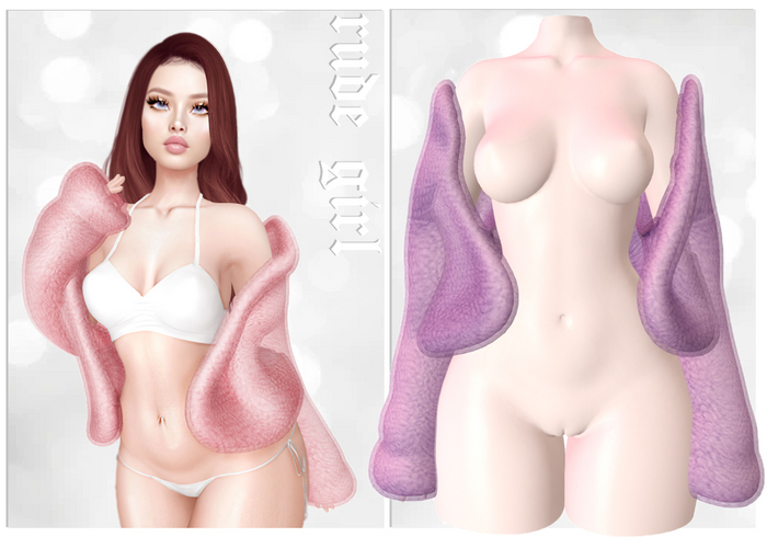 .+ Rude Girl +. Fluffy Fuzzy Jacket (lilac)