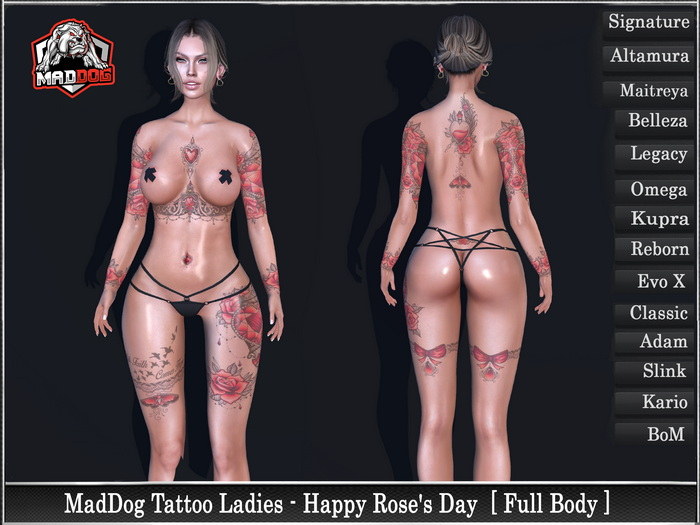 MadDog Tattoo Ladies - Happy Rose's Day  [ Full Body ]