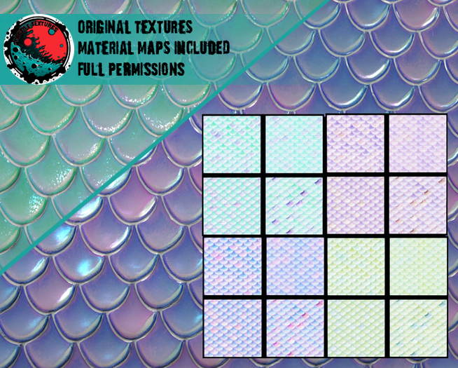 ::T:: Materials Texture: Mermaid Glitter & Gloss Selkie i-l (30% off)