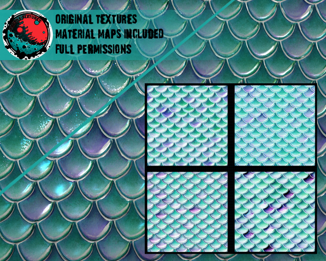 ::T:: Materials Texture: Mermaid Glitter & Gloss 1-4c (15% off)