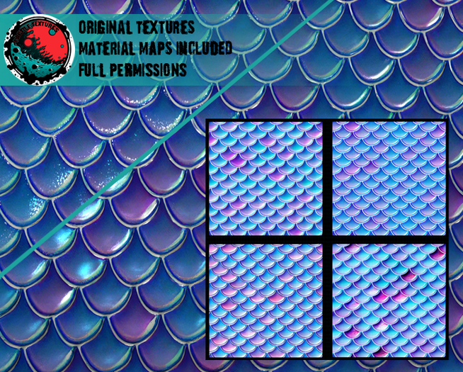::T:: Materials Texture: Mermaid Glitter & Gloss 1-4e (15% off)
