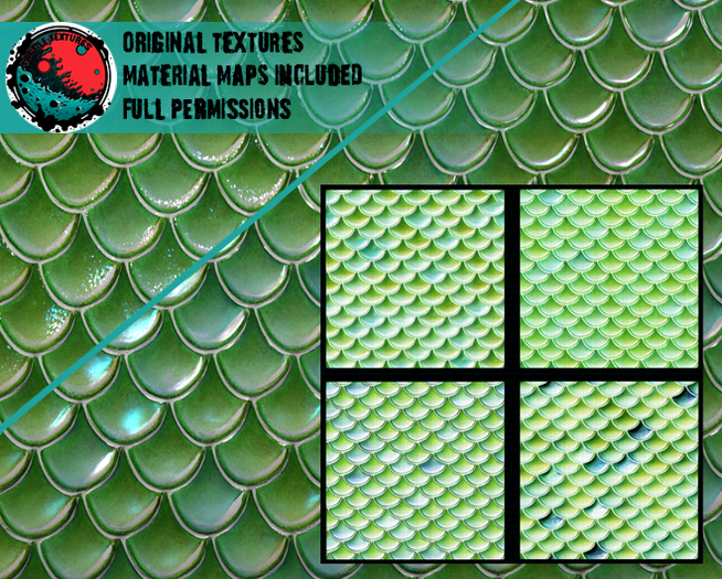 ::T:: Materials Texture: Mermaid Glitter & Gloss 1-4f (15% off)
