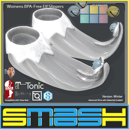 SMASH - Womens BPA-Free Elf Slippers (Winter)